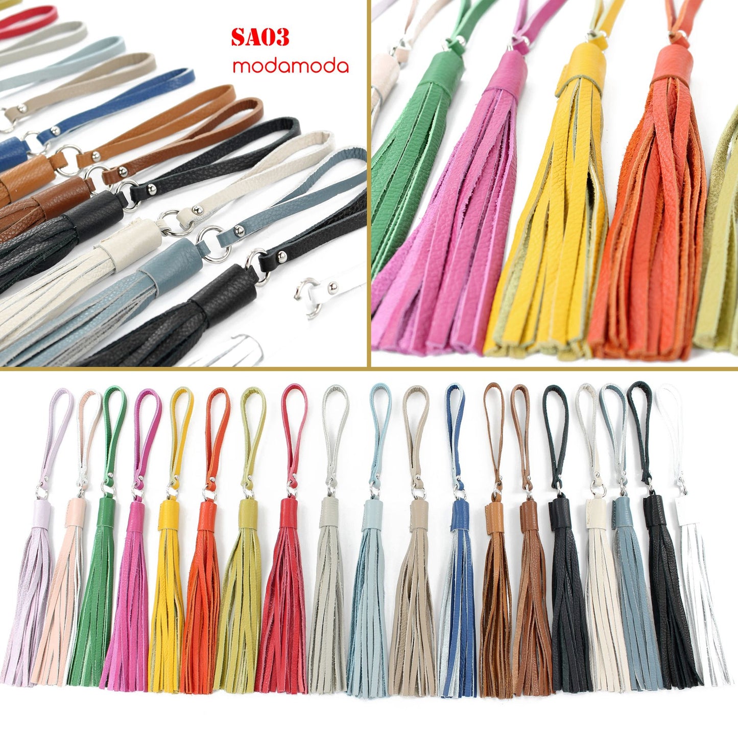 modamoda de - SA03 - ital. Ledertaschen Anhänger Echtleder