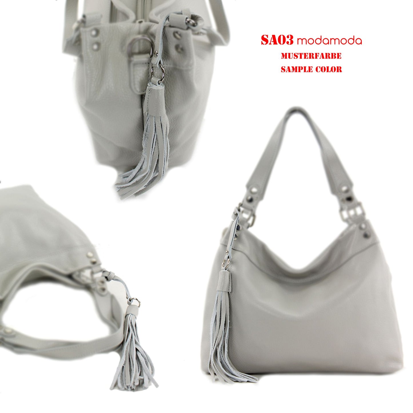 modamoda de - SA03 - ital. Ledertaschen Anhänger Echtleder