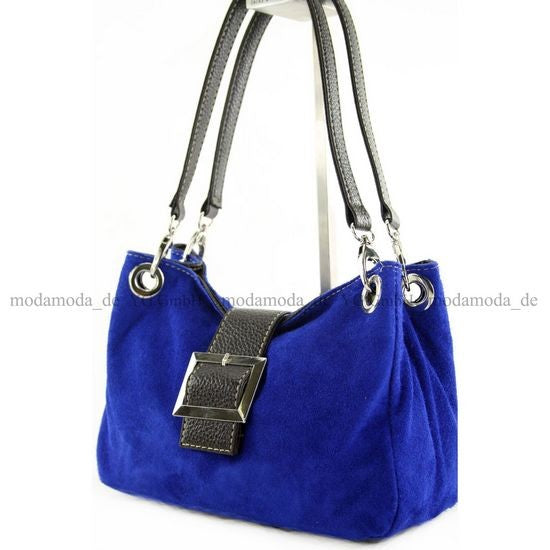 modamoda de - TL02 - ital Kleine Henkeltasche aus Wildleder