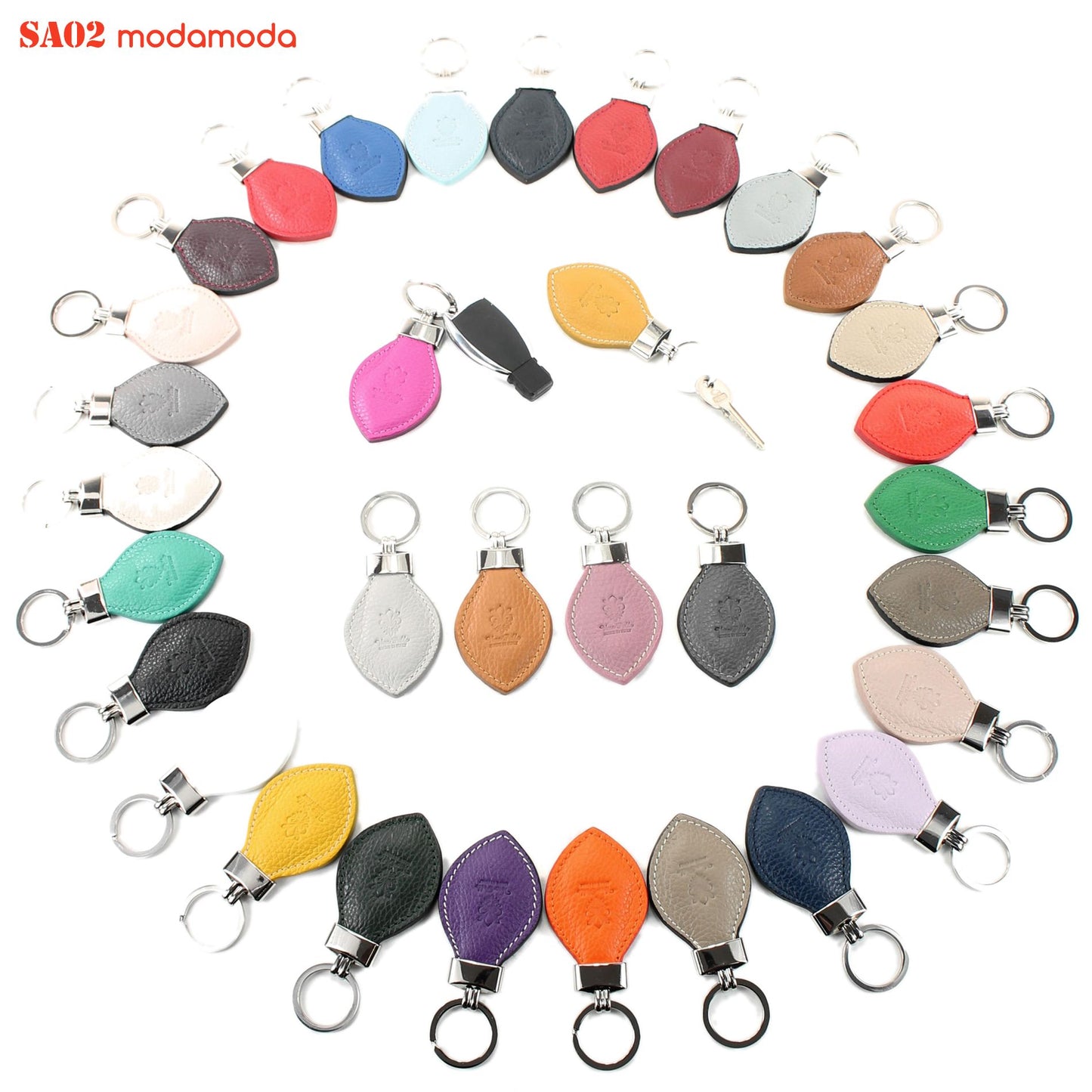 modamoda de - SA02 - ital. Ledertaschen Anhänger Echtleder