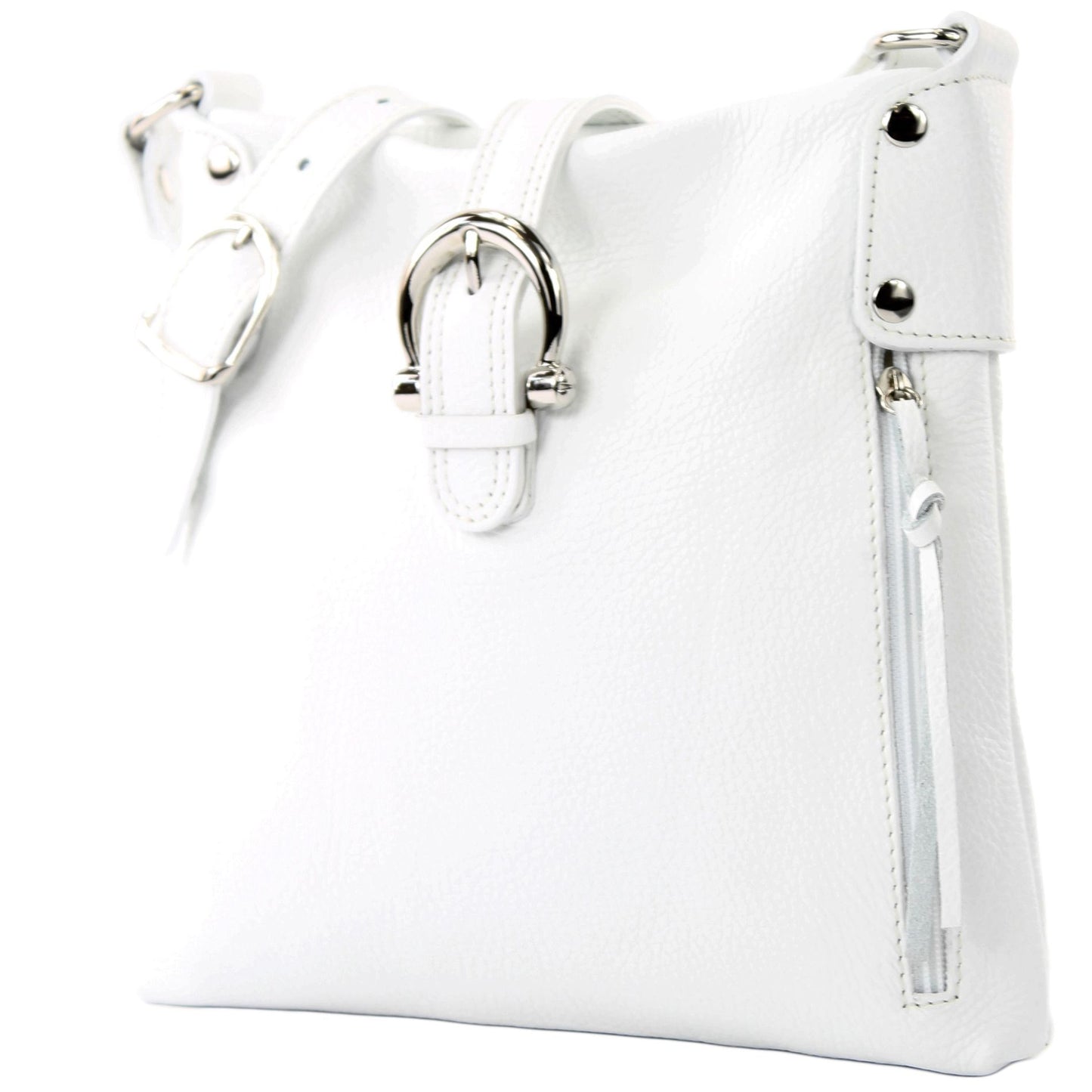 modamoda de -T04 - ital Umhängetasche Schultertasche aus Leder