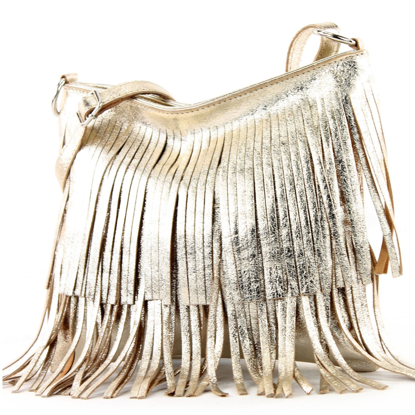 modamoda de T125 Damen Leder Wildleder Schultertasche Umhängetasche handmade in Italy