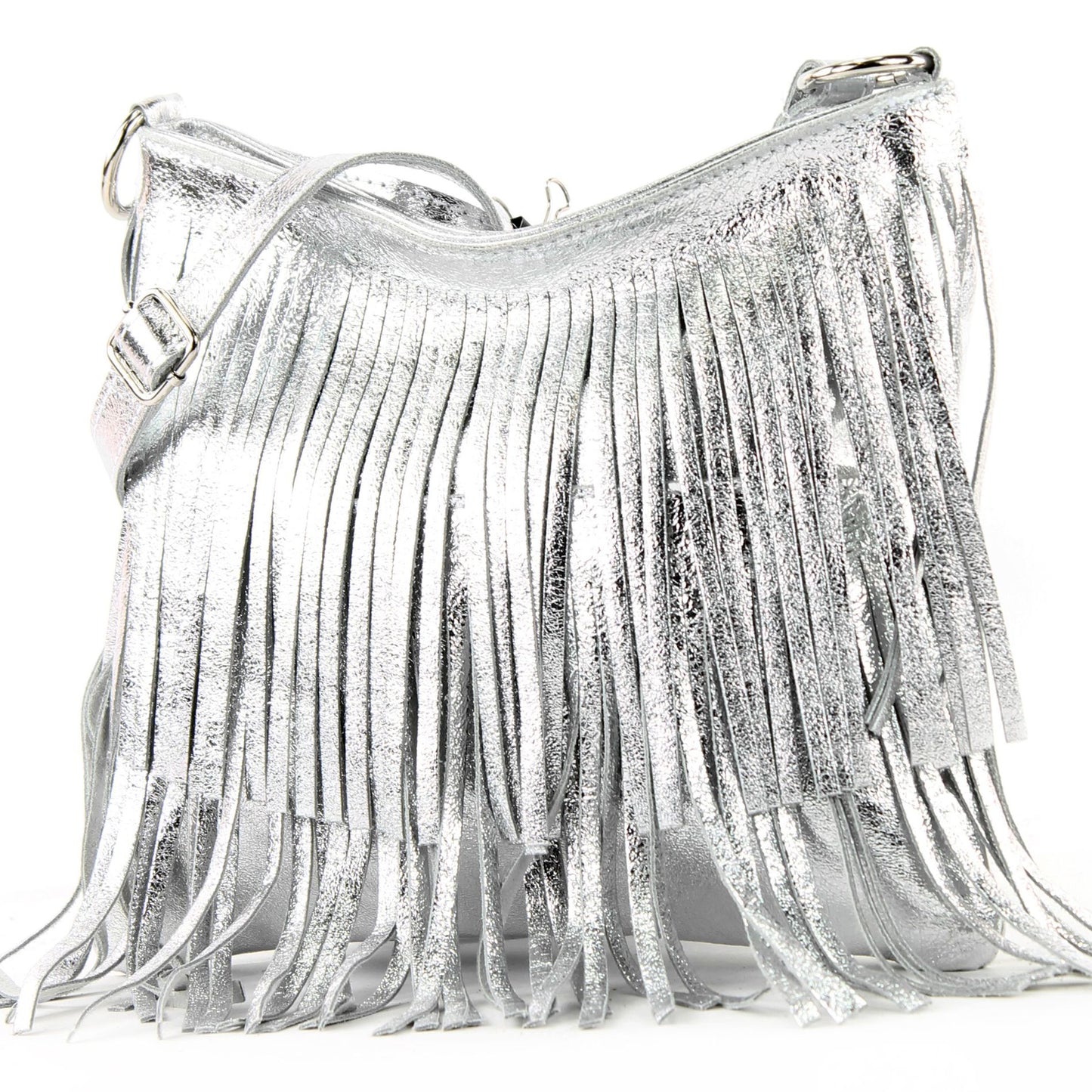 modamoda de T125 Damen Leder Wildleder Schultertasche Umhängetasche handmade in Italy