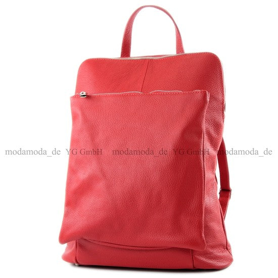modamoda de T141 Damen Leder Rucksack Damentasche Schultertasche handmade in Italy