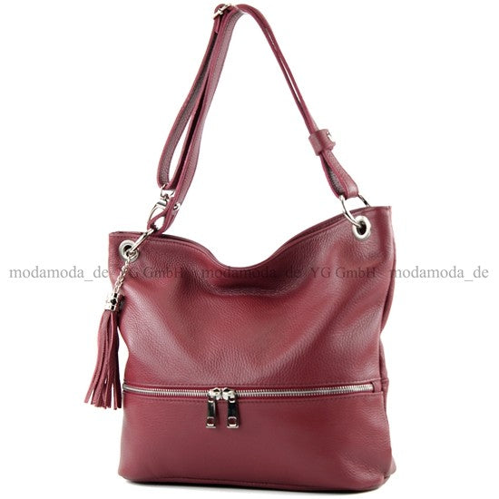 modamoda de - T143 - ital. Leder Schultertasche Umhängetasche