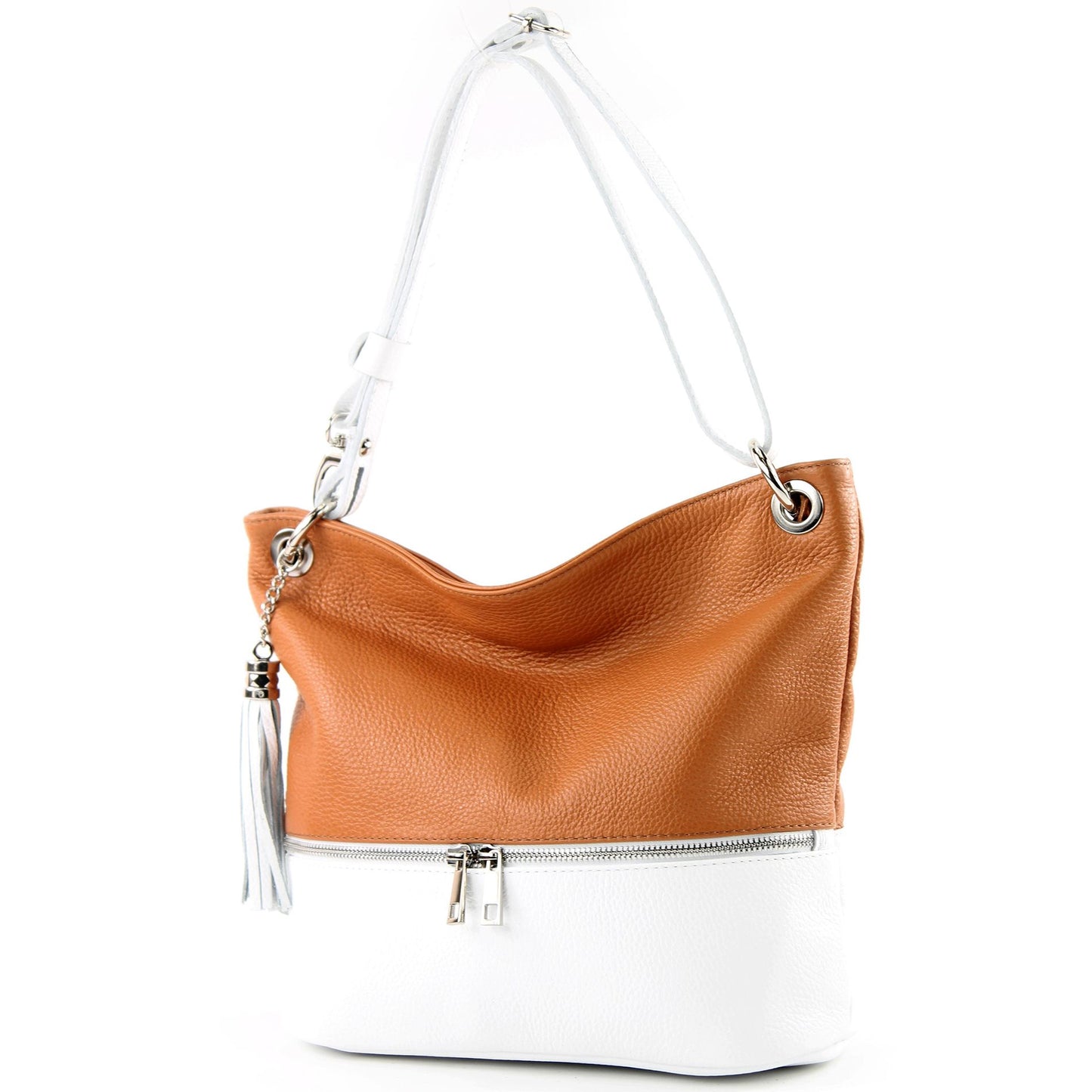modamoda de - T143 - ital. Leder Schultertasche Umhängetasche