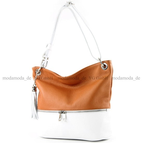 modamoda de - T143 - ital. Leder Schultertasche Umhängetasche