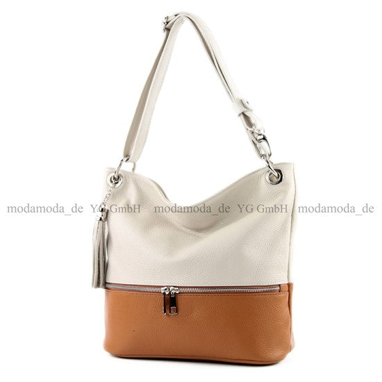 modamoda de - T143 - ital. Leder Schultertasche Umhängetasche