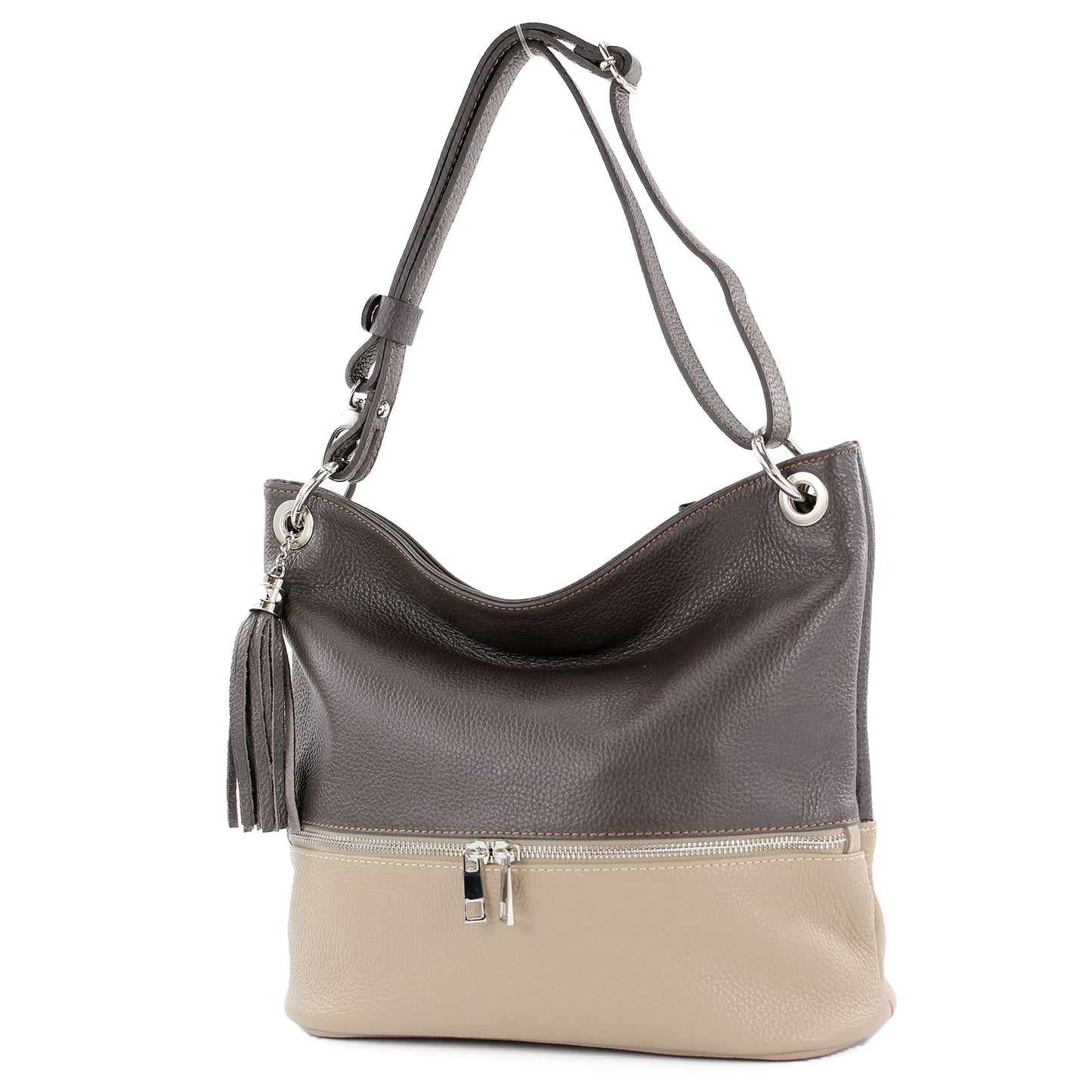 modamoda de - T143 - ital. Leder Schultertasche Umhängetasche