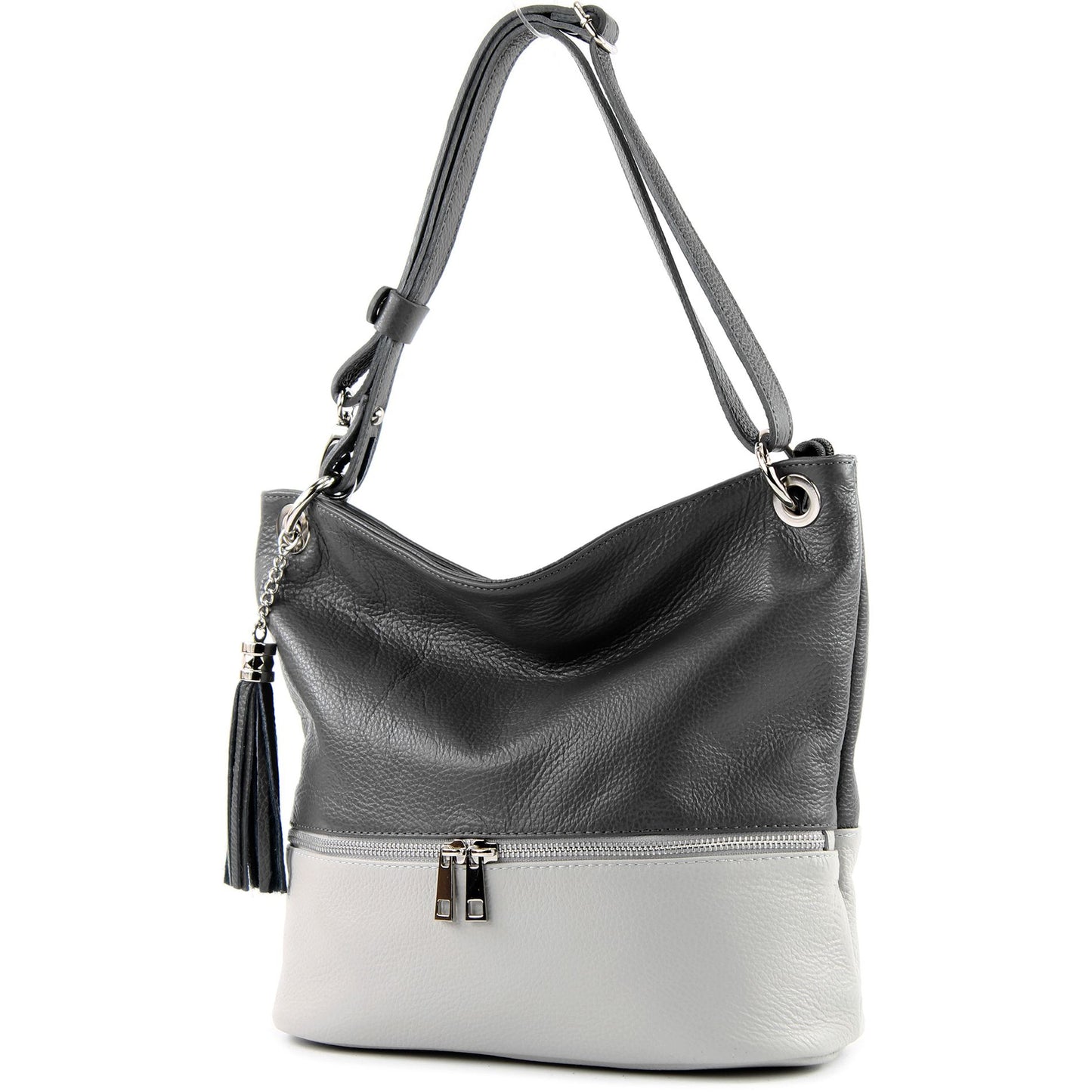modamoda de - T143 - ital. Leder Schultertasche Umhängetasche