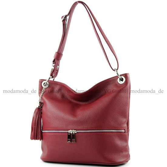 modamoda de - T143 - ital. Leder Schultertasche Umhängetasche