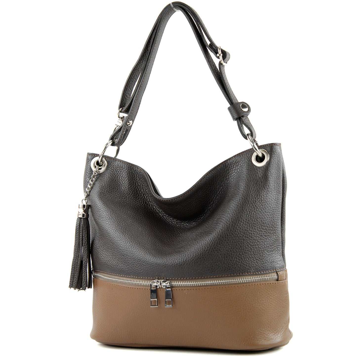 modamoda de - T143 - ital. Leder Schultertasche Umhängetasche
