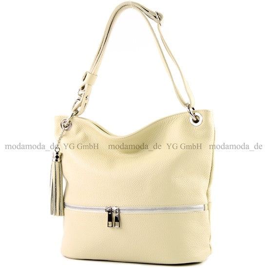 modamoda de - T143 - ital. Leder Schultertasche Umhängetasche