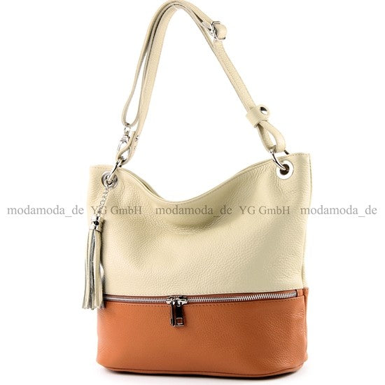modamoda de - T143 - ital. Leder Schultertasche Umhängetasche