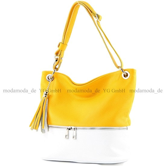 modamoda de - T143 - ital. Leder Schultertasche Umhängetasche