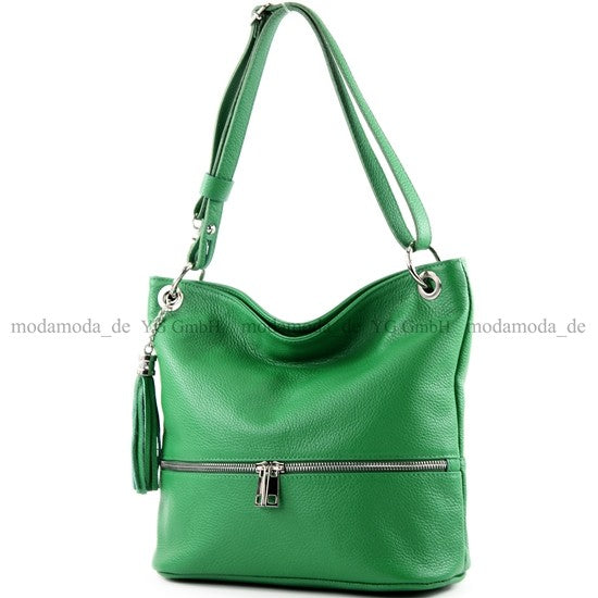 modamoda de - T143 - ital. Leder Schultertasche Umhängetasche
