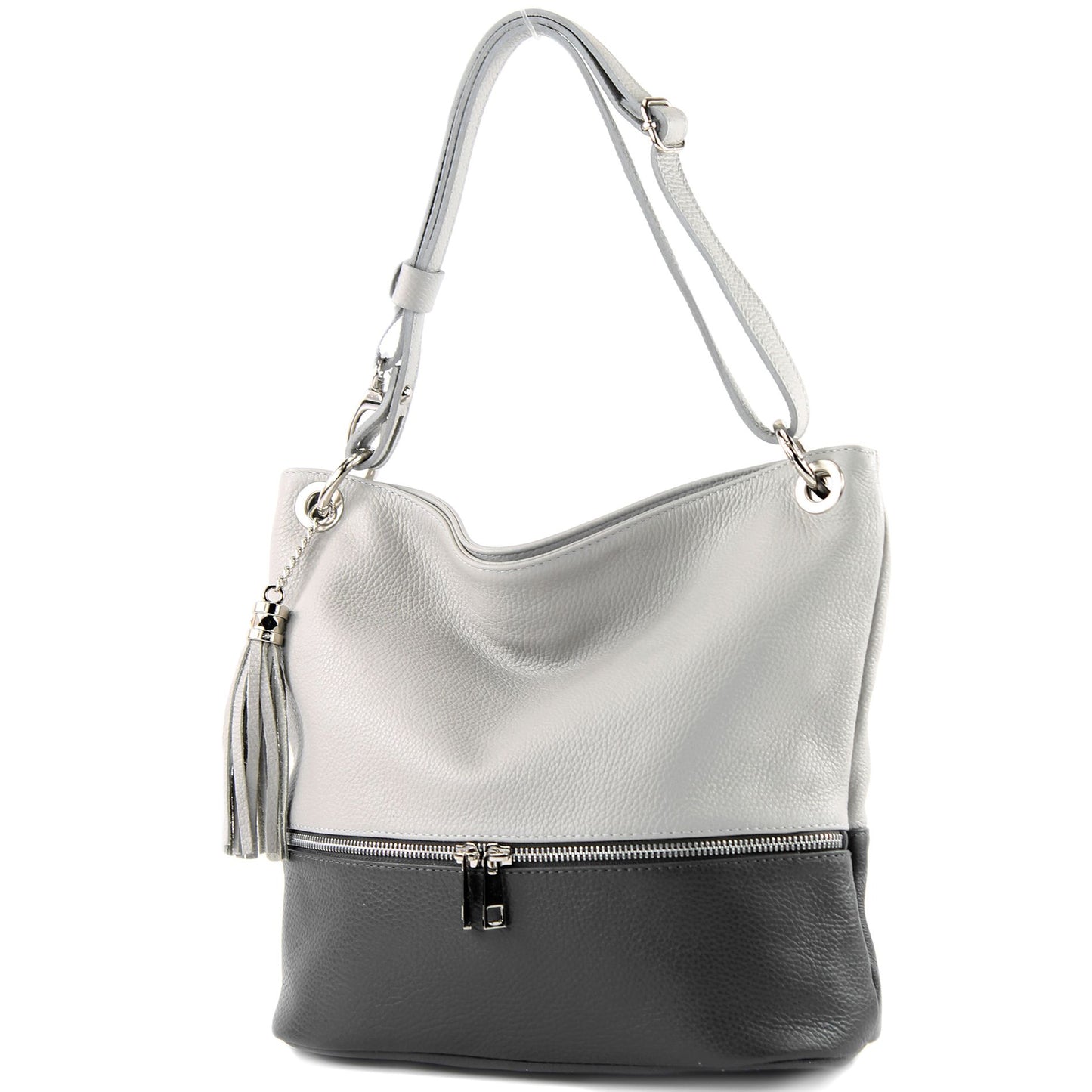 modamoda de - T143 - ital. Leder Schultertasche Umhängetasche