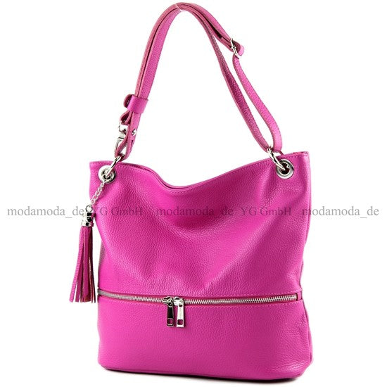 modamoda de - T143 - ital. Leder Schultertasche Umhängetasche