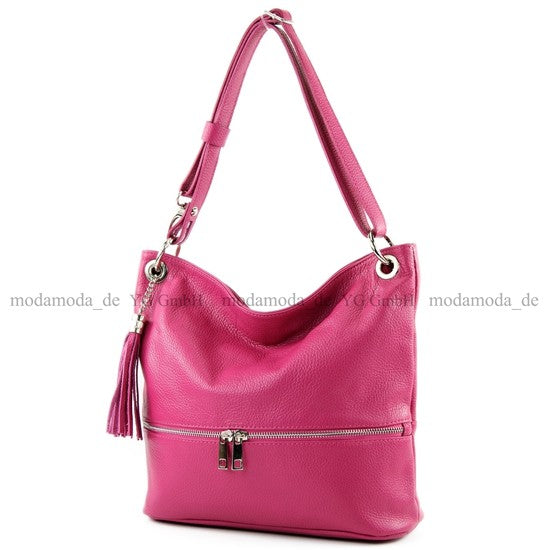 modamoda de - T143 - ital. Leder Schultertasche Umhängetasche