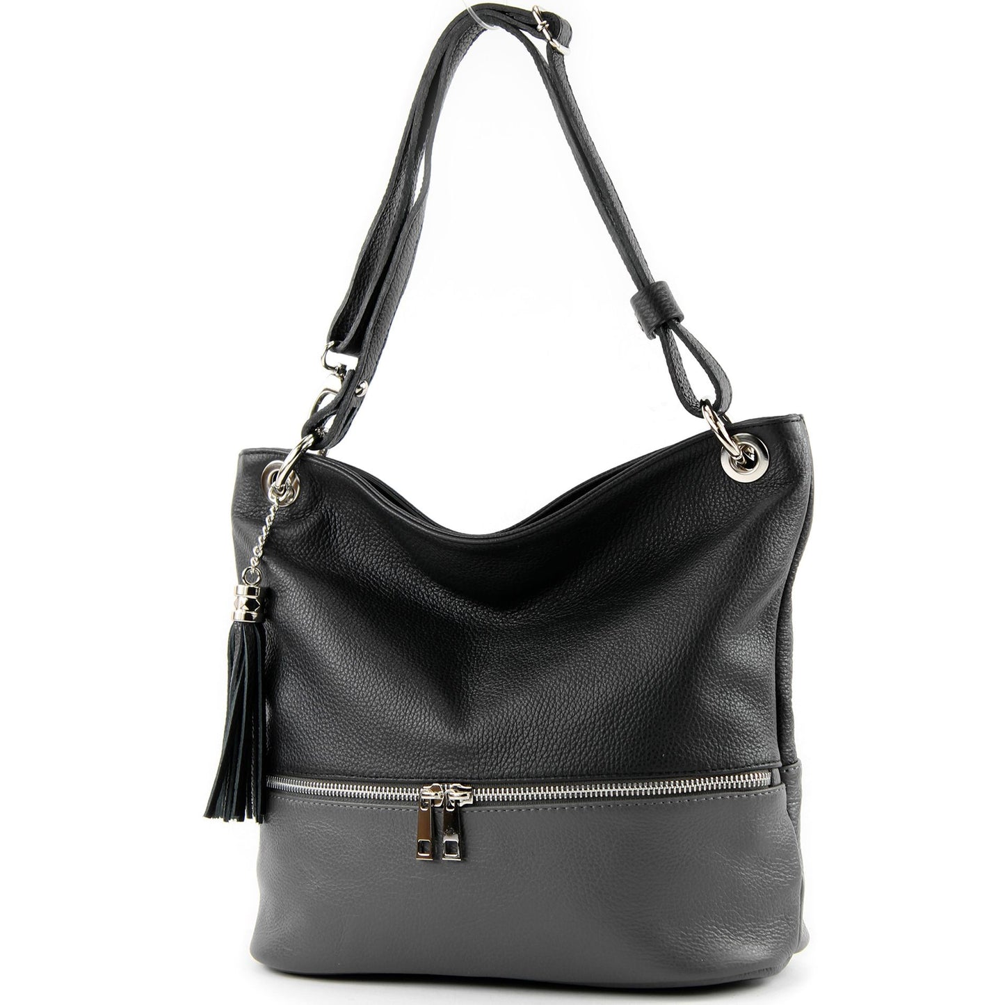 modamoda de - T143 - ital. Leder Schultertasche Umhängetasche