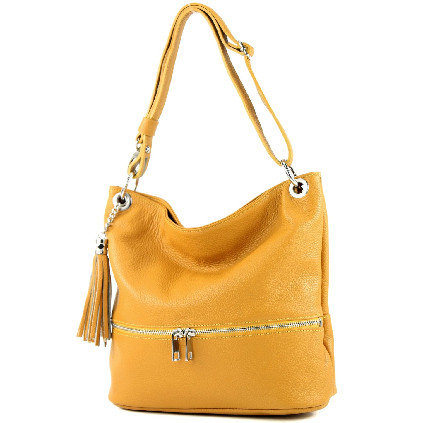 modamoda de - T143 - ital. Leder Schultertasche Umhängetasche