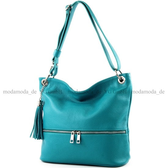 modamoda de - T143 - ital. Leder Schultertasche Umhängetasche