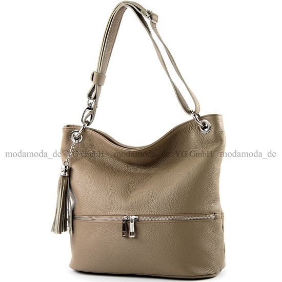 modamoda de - T143 - ital. Leder Schultertasche Umhängetasche