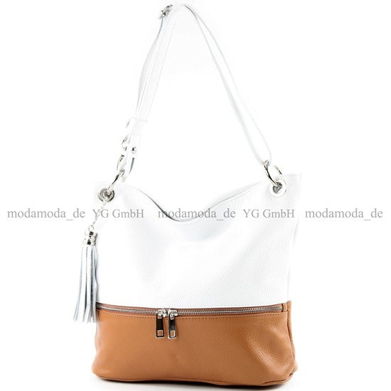 modamoda de - T143 - ital. Leder Schultertasche Umhängetasche
