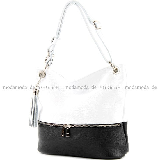 modamoda de - T143 - ital. Leder Schultertasche Umhängetasche