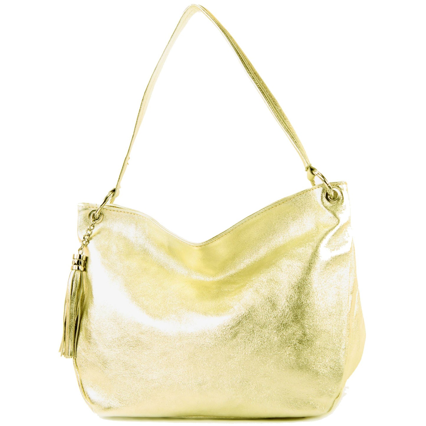 modamoda de - T154 - ital Schultertasche Umhängetasche aus Leder