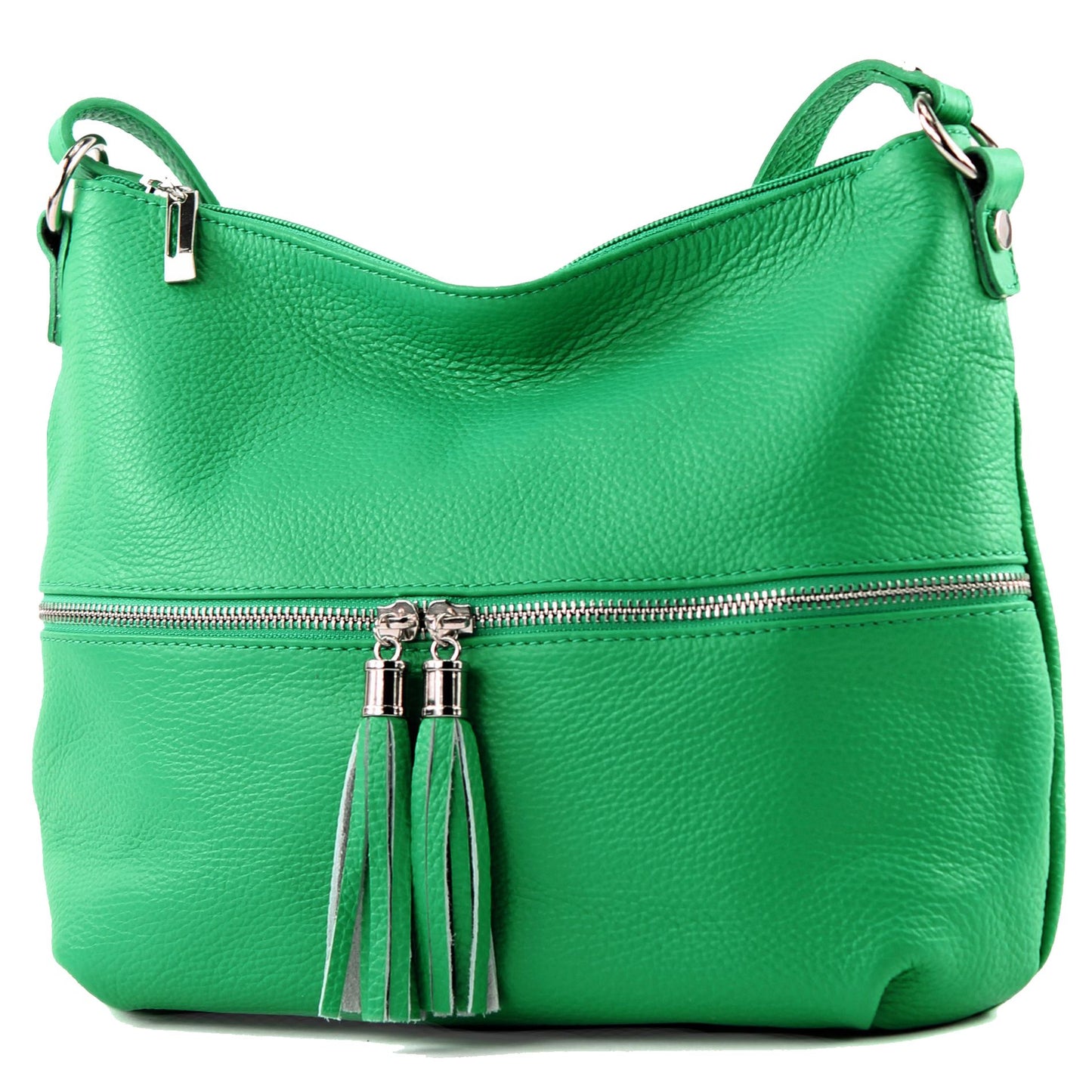 modamoda de T159 Damen Leder Umhängetasche Schultertasche Medium handmade in Italy