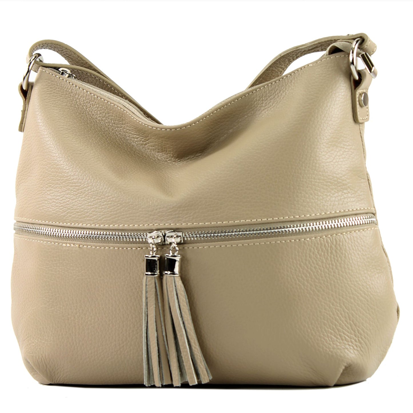 modamoda de T159 Damen Leder Umhängetasche Schultertasche Medium handmade in Italy