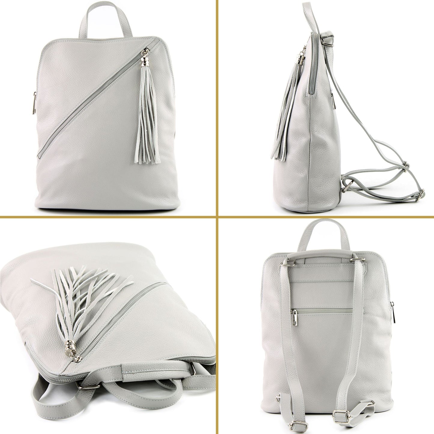 modamoda de T141 Damen Leder Rucksack Damentasche Schultertasche handmade in Italy