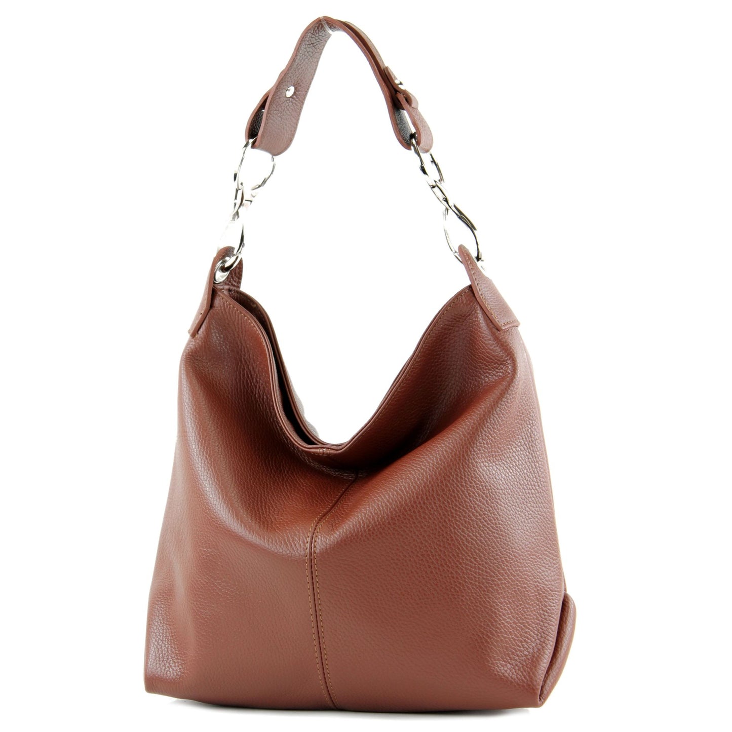 modamoda de T168 Damen Leder Schultertasche Henkeltasche Medium handmade in Italy