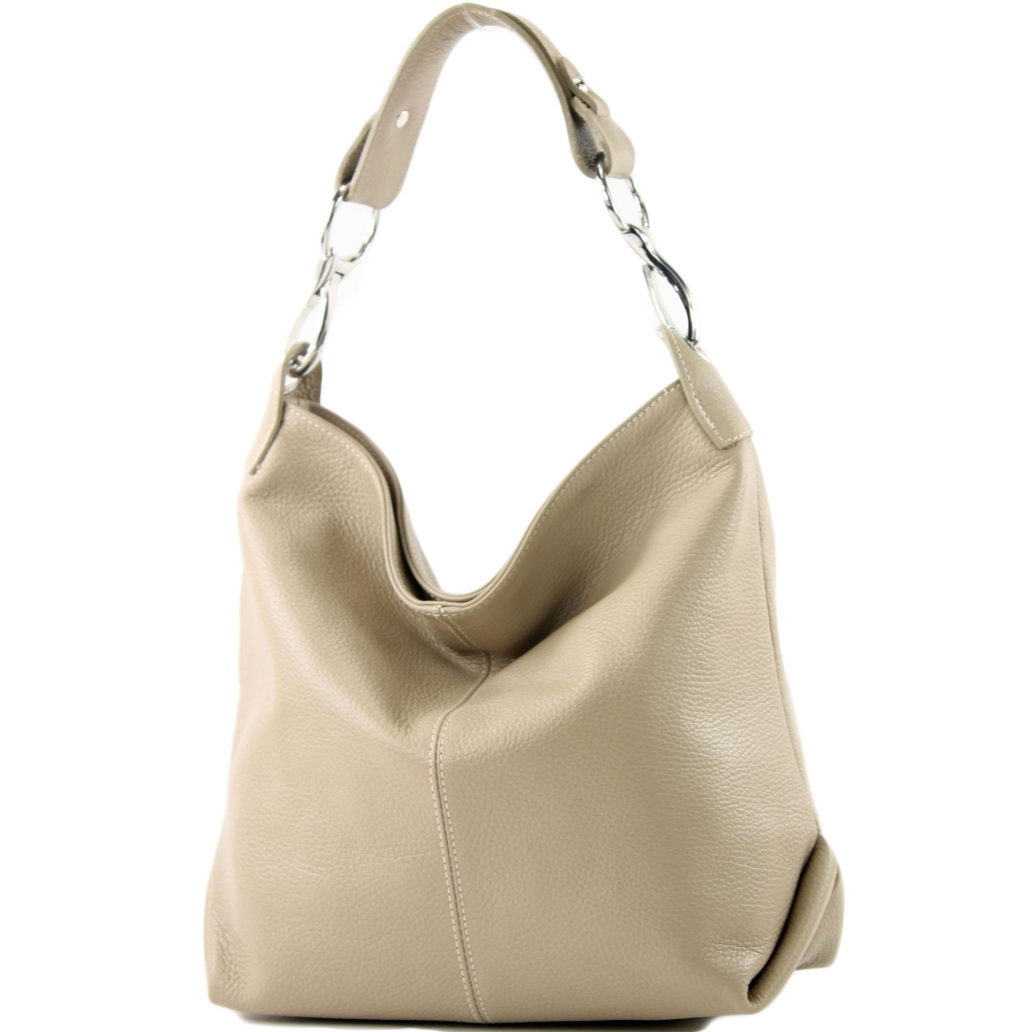 modamoda de T168 Damen Leder Schultertasche Henkeltasche Medium handmade in Italy