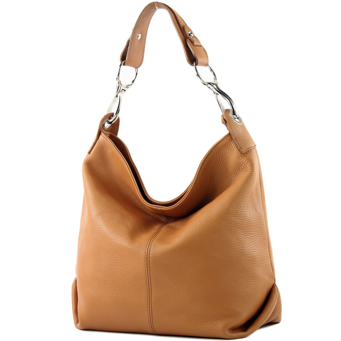 modamoda de T168 Damen Leder Schultertasche Henkeltasche Medium handmade in Italy