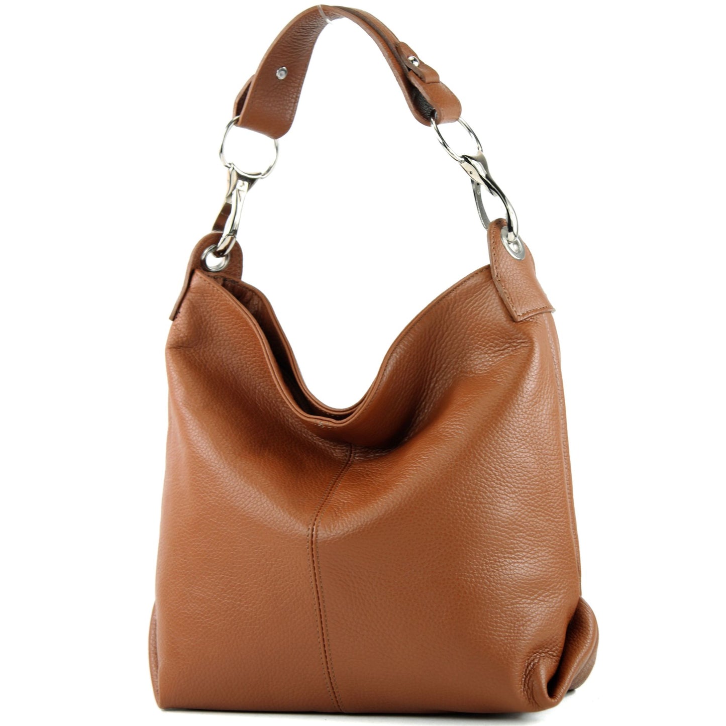 modamoda de T168 Damen Leder Schultertasche Henkeltasche Medium handmade in Italy