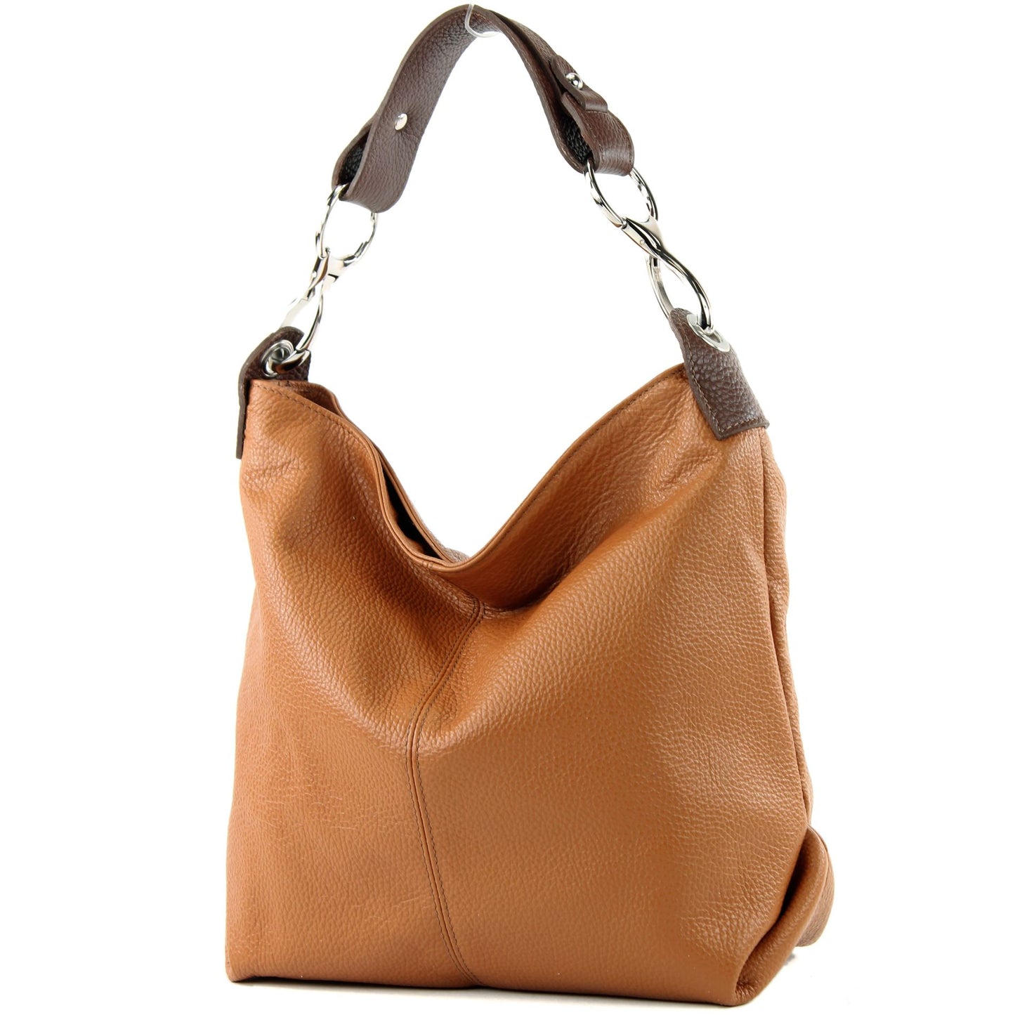 modamoda de T168 Damen Leder Schultertasche Henkeltasche Medium handmade in Italy