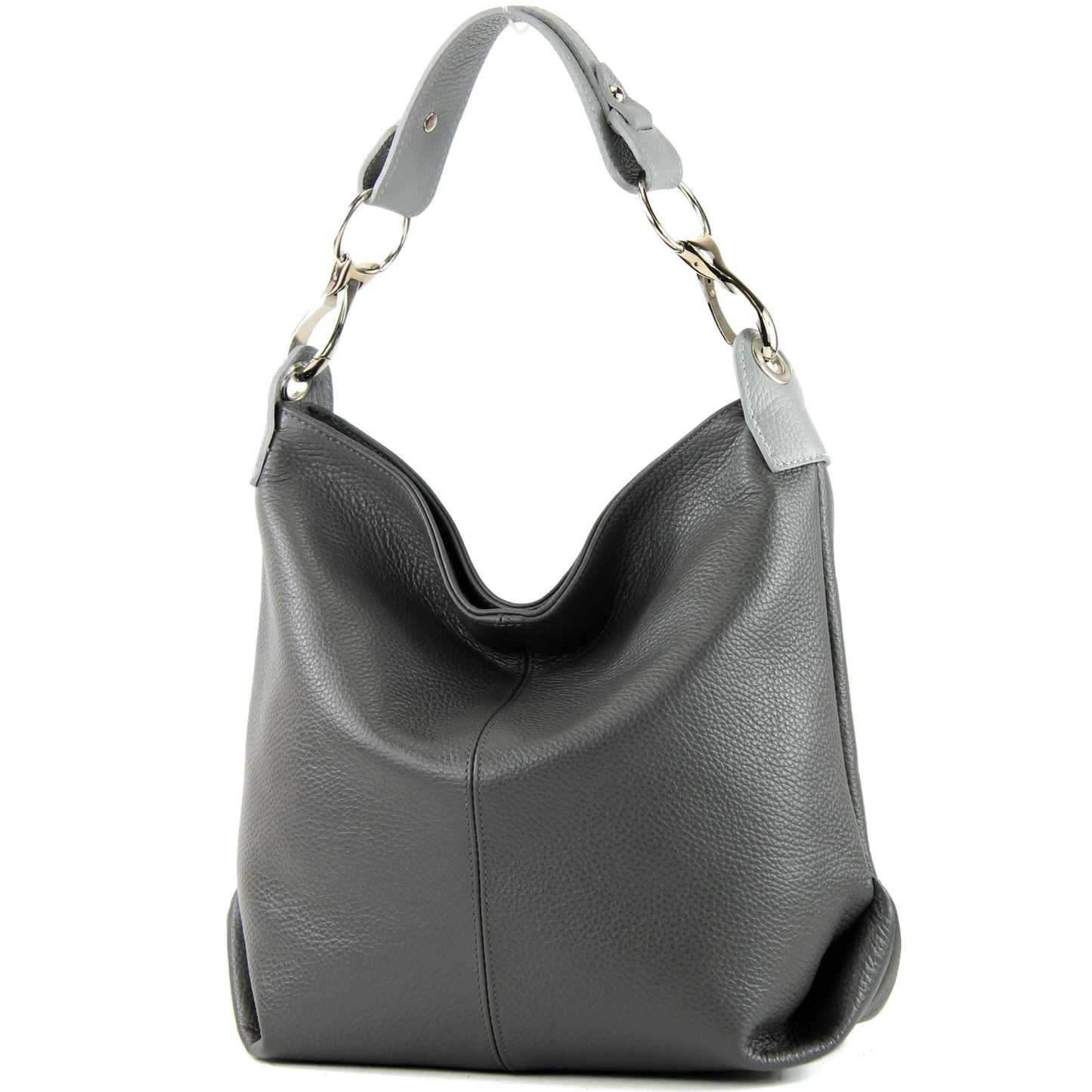 modamoda de T168 Damen Leder Schultertasche Henkeltasche Medium handmade in Italy