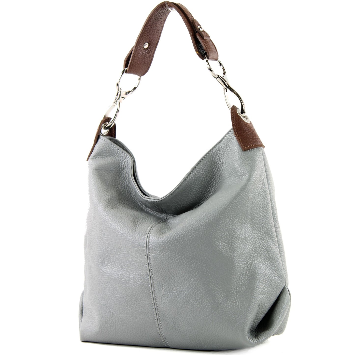modamoda de T168 Damen Leder Schultertasche Henkeltasche Medium handmade in Italy
