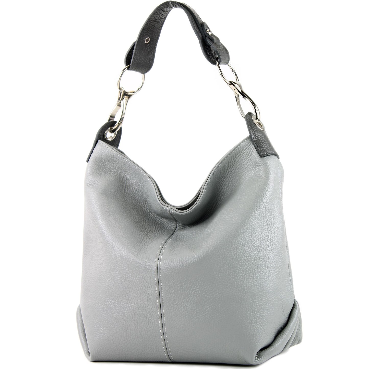 modamoda de T168 Damen Leder Schultertasche Henkeltasche Medium handmade in Italy