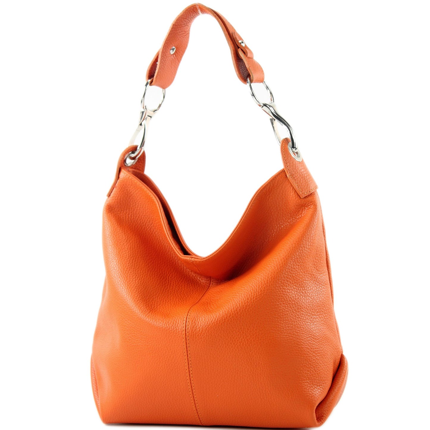modamoda de T168 Damen Leder Schultertasche Henkeltasche Medium handmade in Italy