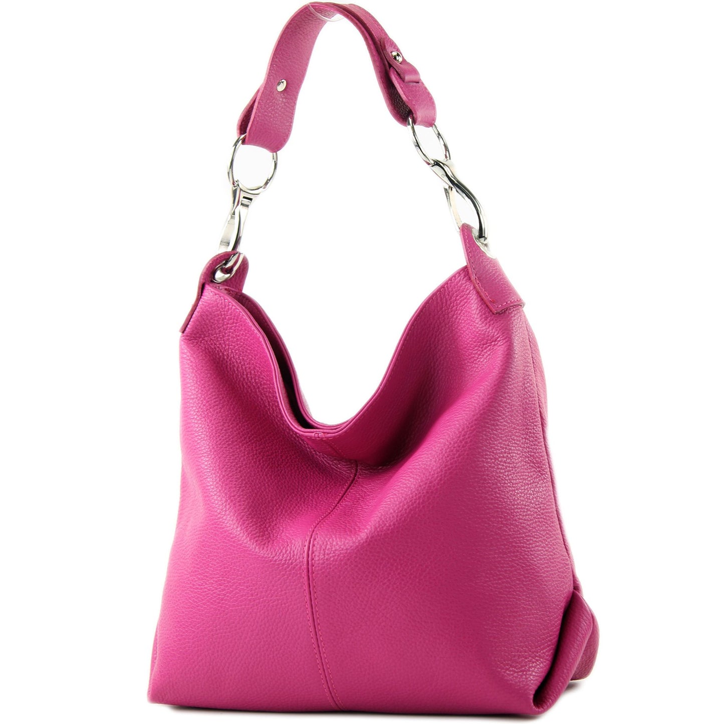 modamoda de T168 Damen Leder Schultertasche Henkeltasche Medium handmade in Italy
