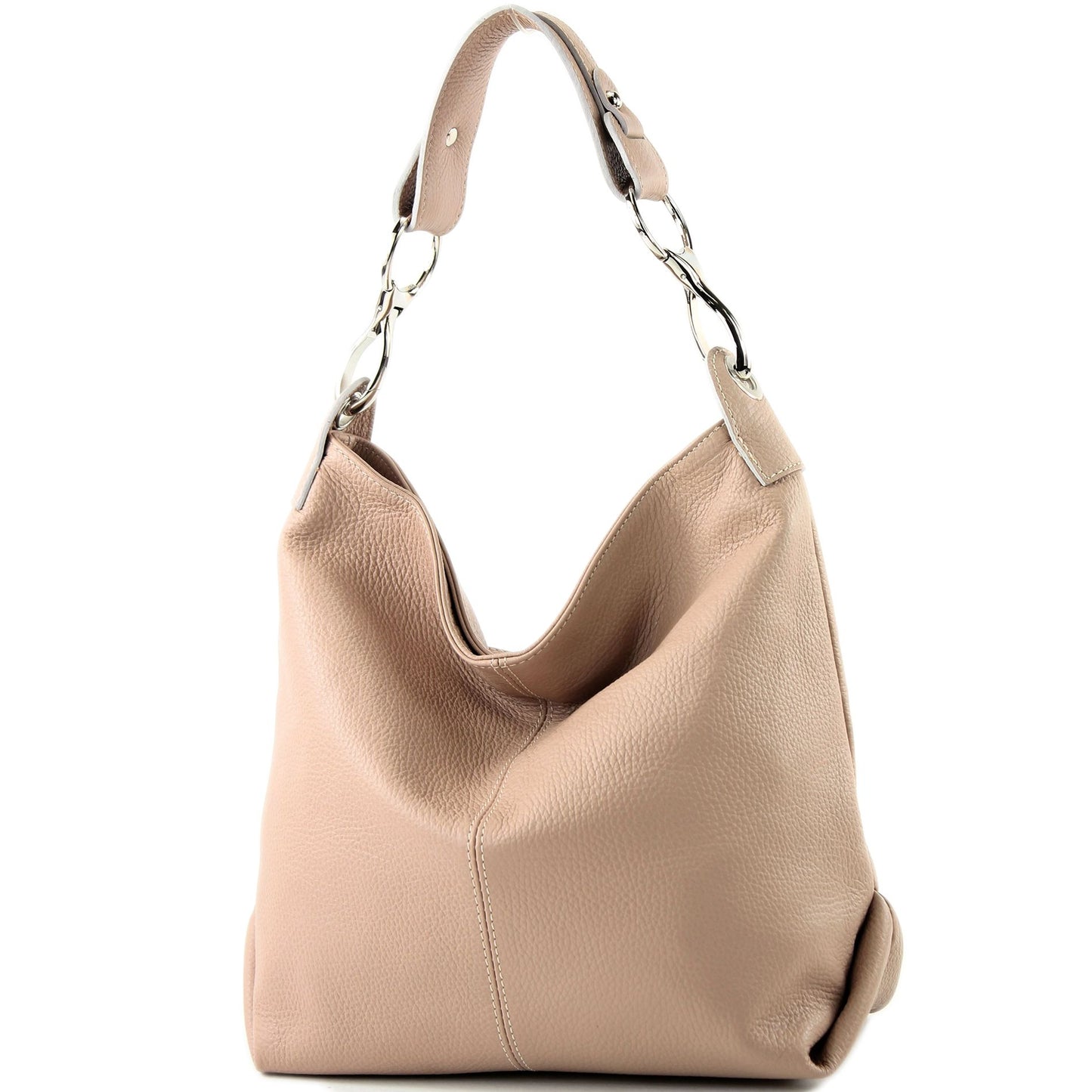 modamoda de T168 Damen Leder Schultertasche Henkeltasche Medium handmade in Italy