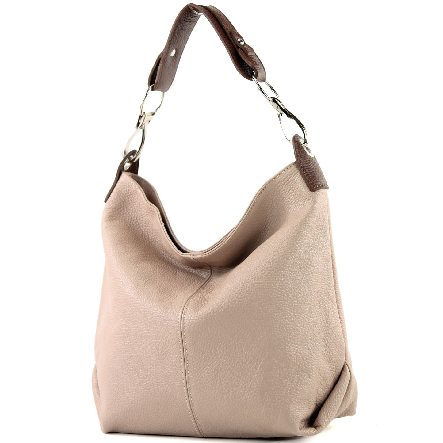 modamoda de T168 Damen Leder Schultertasche Henkeltasche Medium handmade in Italy