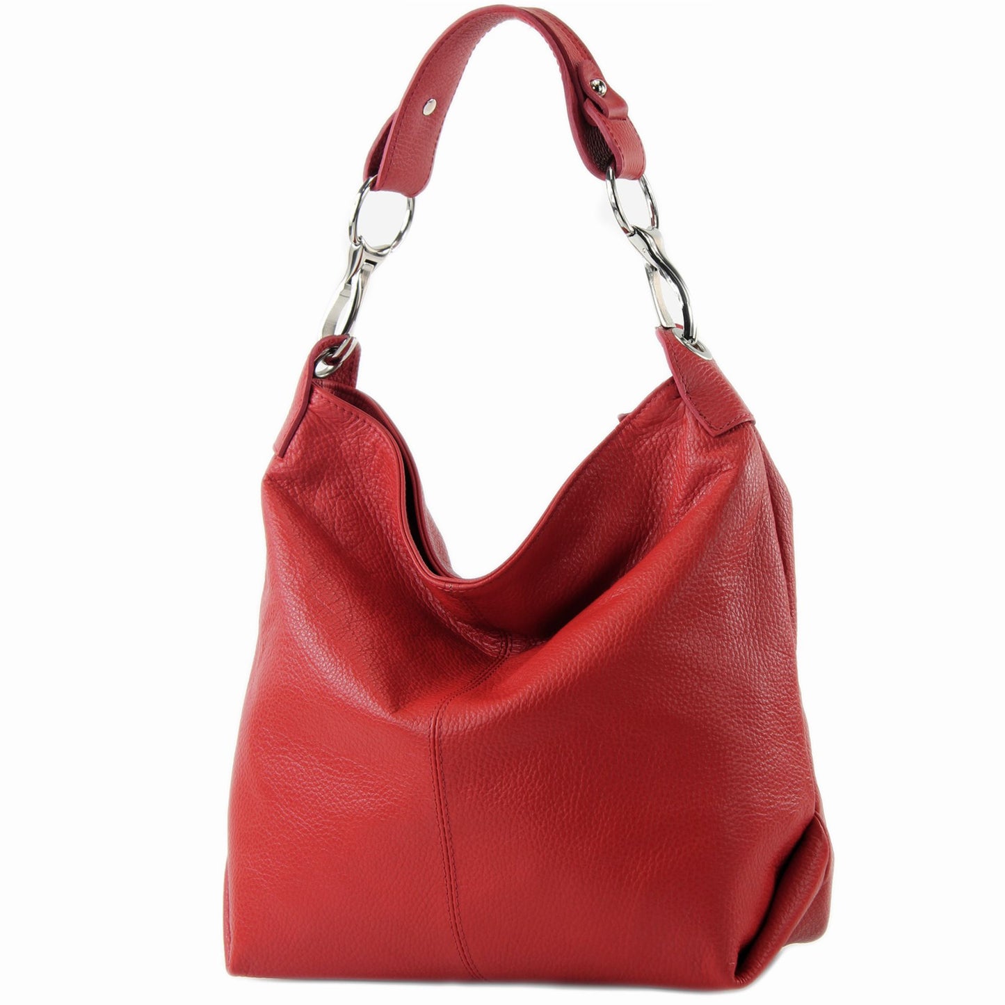modamoda de T168 Damen Leder Schultertasche Henkeltasche Medium handmade in Italy