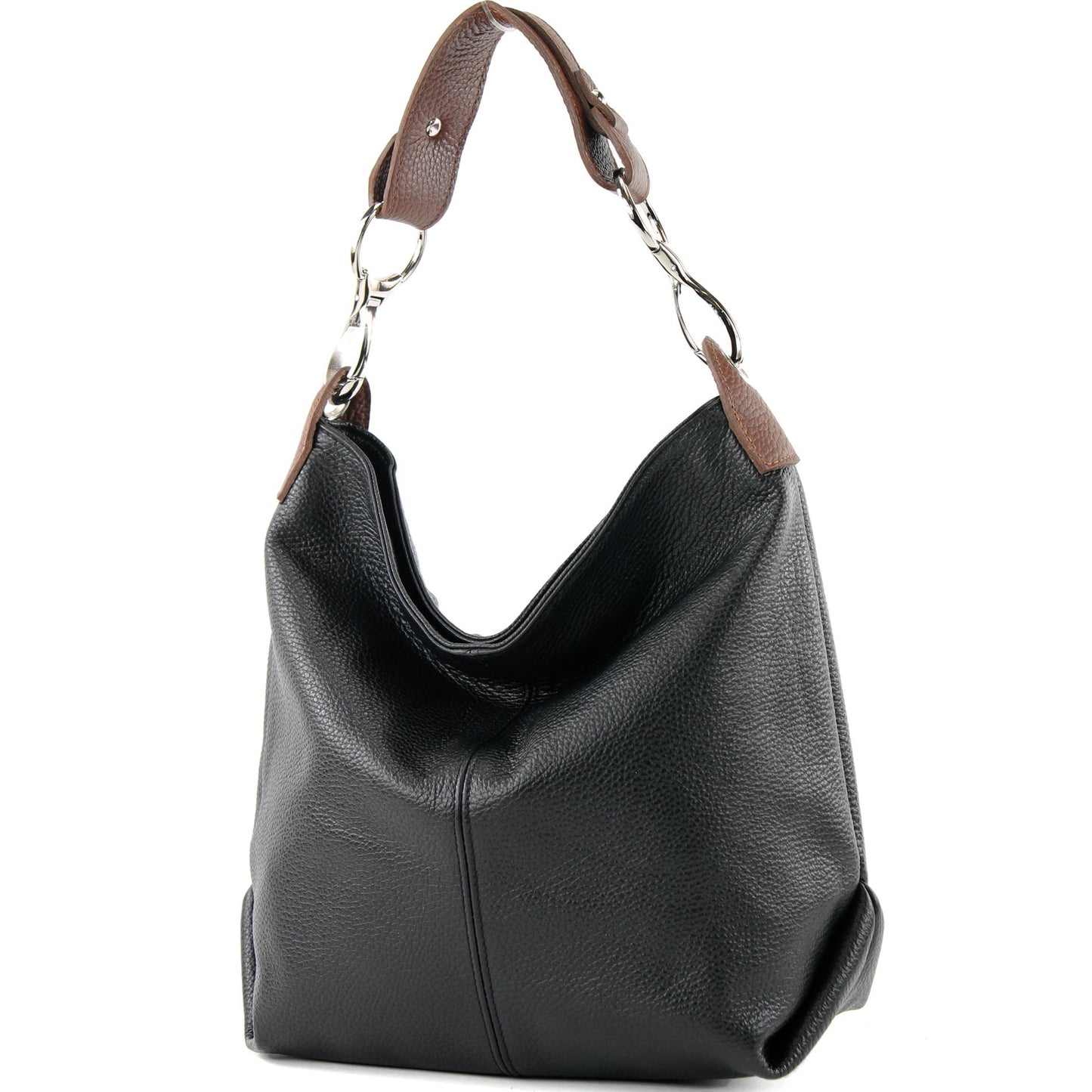 modamoda de T168 Damen Leder Schultertasche Henkeltasche Medium handmade in Italy