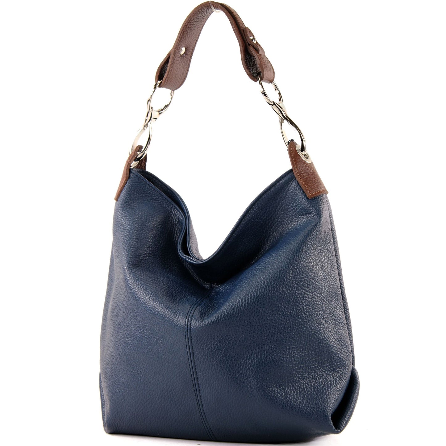 modamoda de T168 Damen Leder Schultertasche Henkeltasche Medium handmade in Italy