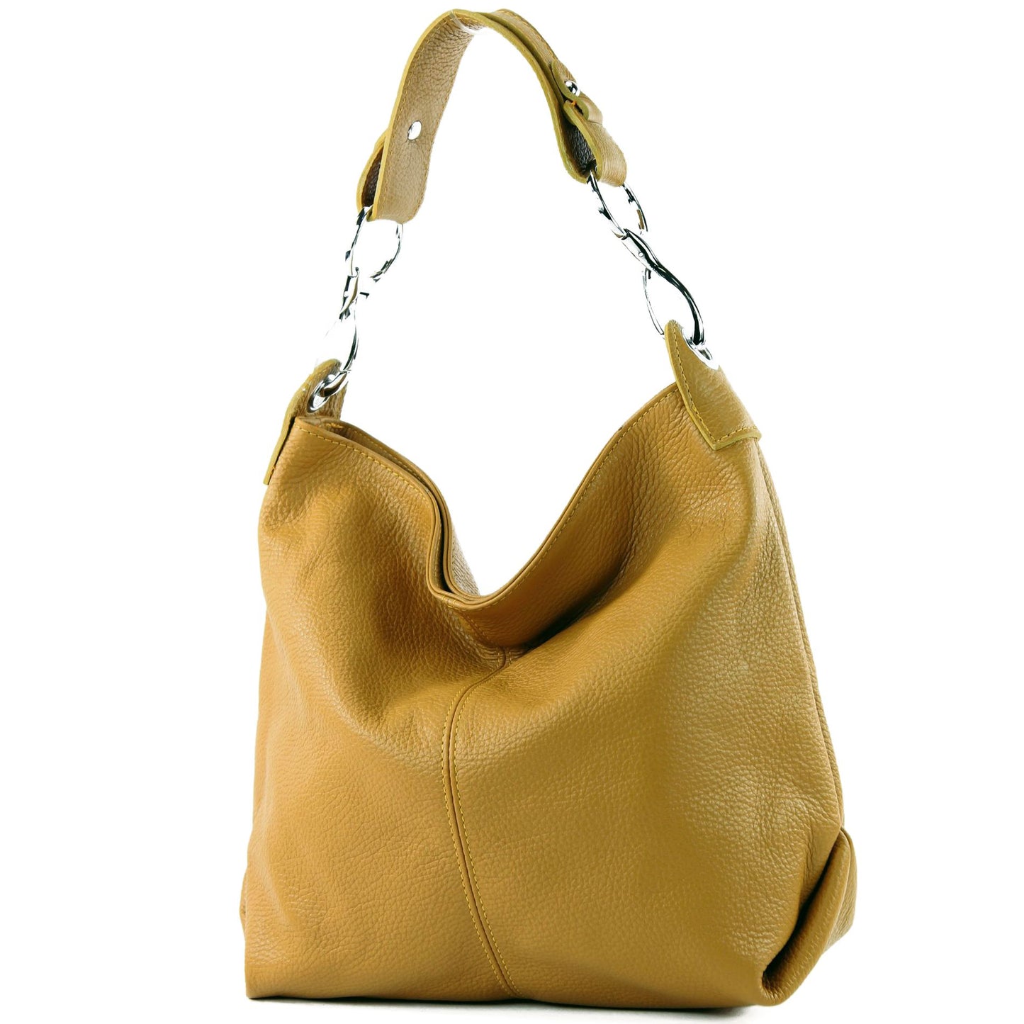 modamoda de T168 Damen Leder Schultertasche Henkeltasche Medium handmade in Italy