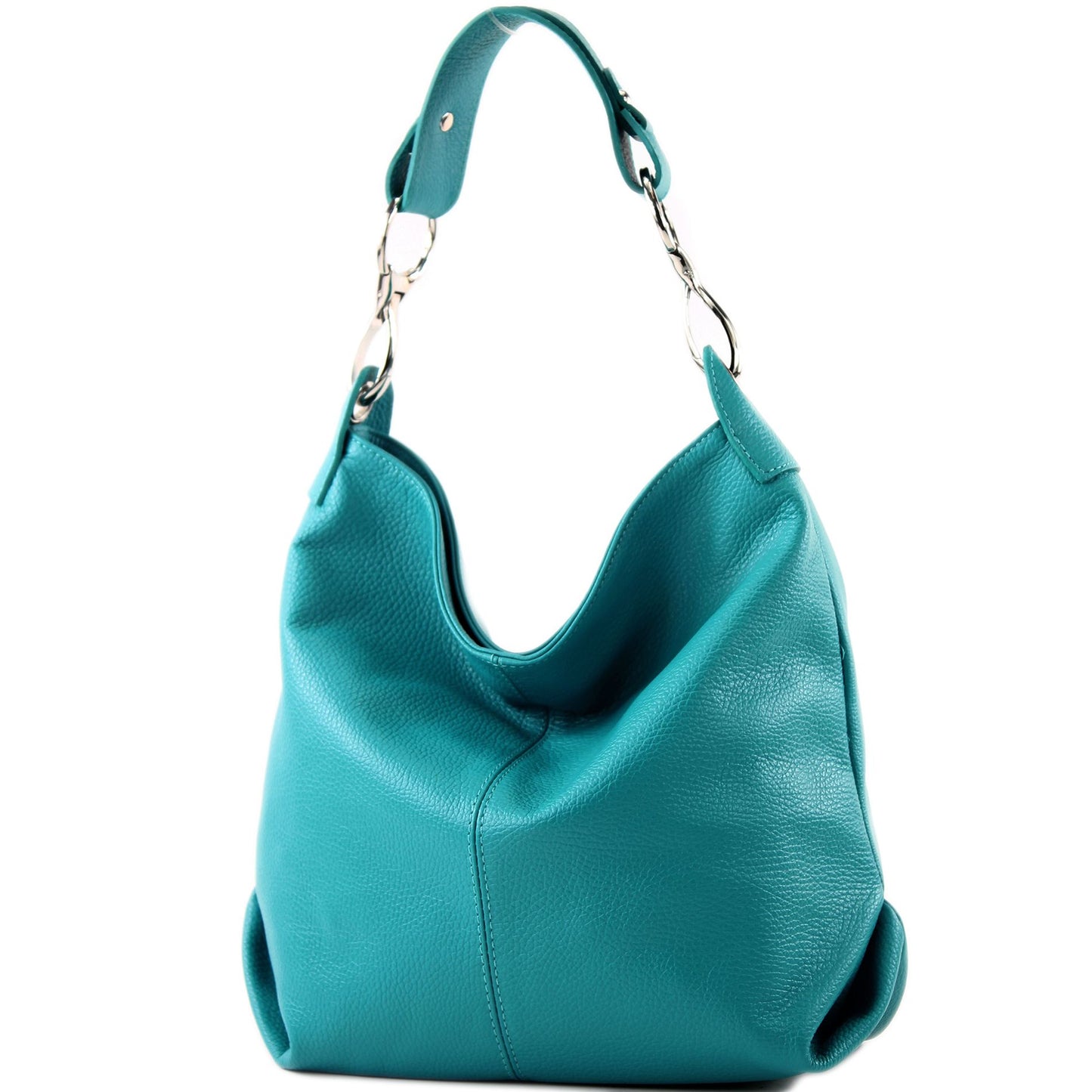 modamoda de T168 Damen Leder Schultertasche Henkeltasche Medium handmade in Italy